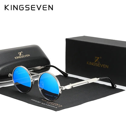 Polarised Round Steampunk Sunglasses – 8 Colours | One Size | Alloy & Polycarbonate