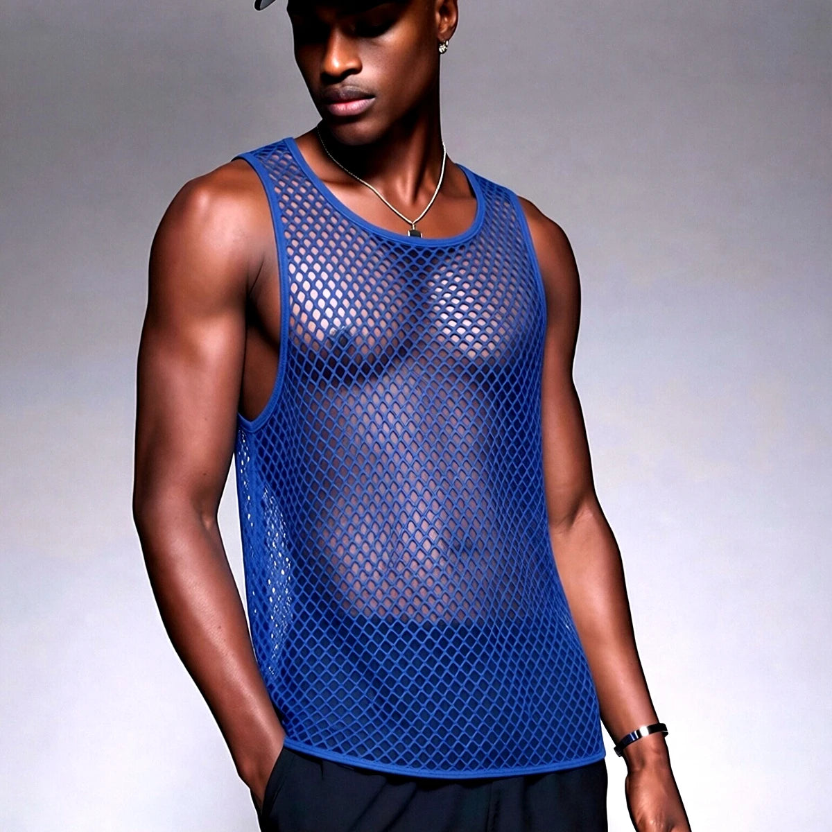 Mesh Tank Top – 4 Colours | M–XL | Nylon & Elastane