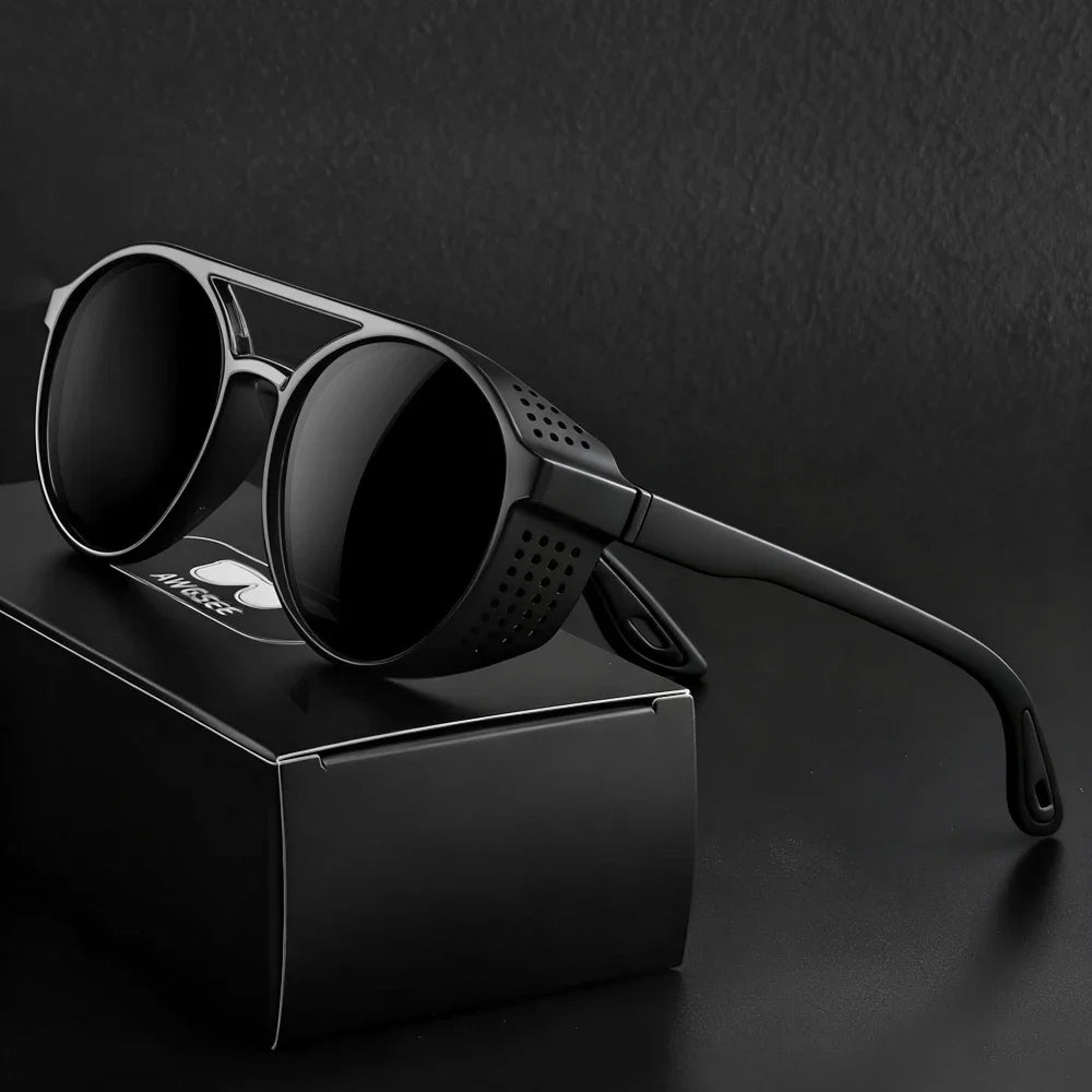 Round Steampunk Goggle Sunglasses – 6 Colours | One Size | Polarized UV400