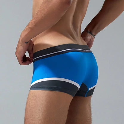 Seobean Ice Silk Low-Rise Boxer Briefs – 4 Colours | M–2XL | Polyester & Elastane