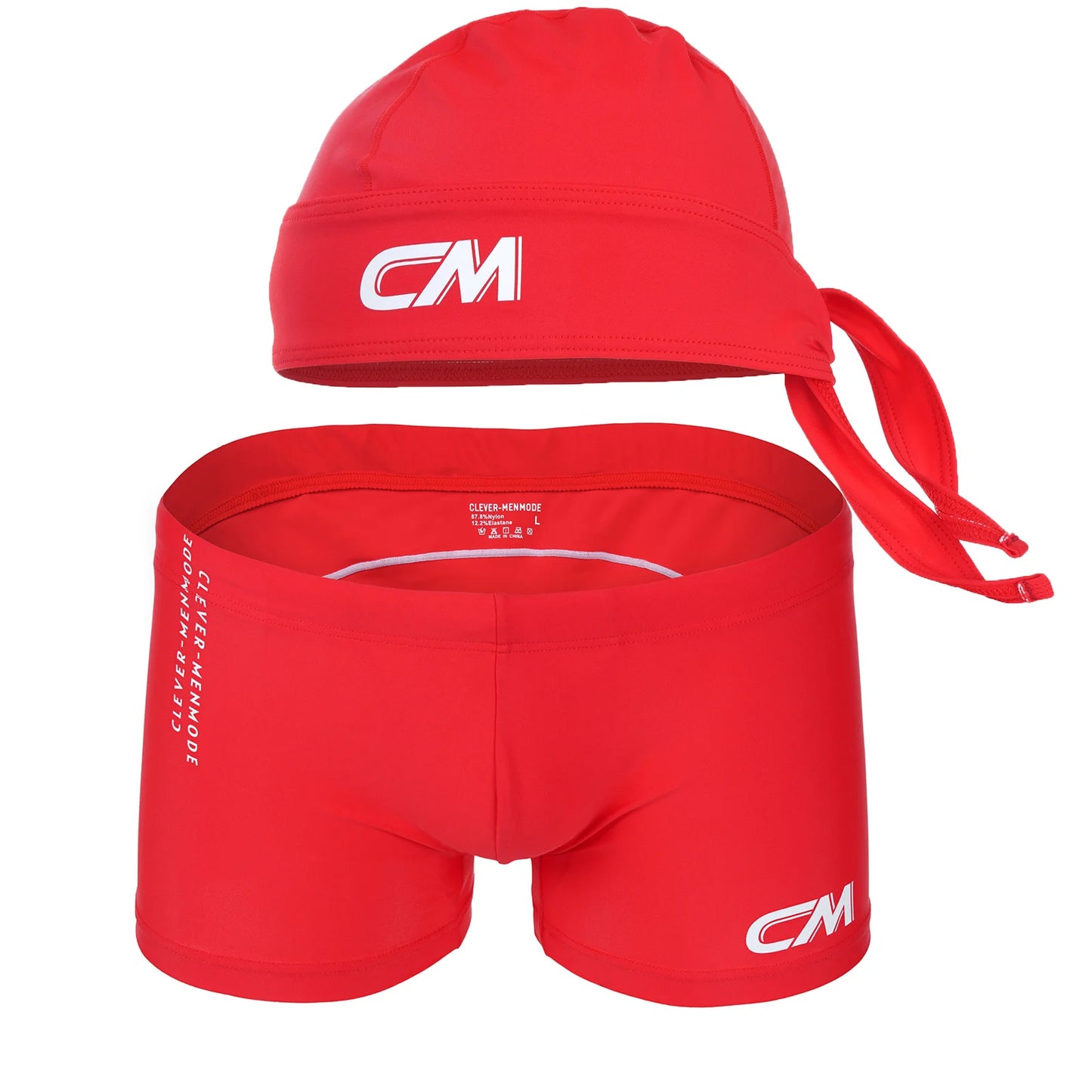 Swim Boxer & Pirate Cap Set – 5 Colours | M–3XL | Nylon & Spandex
