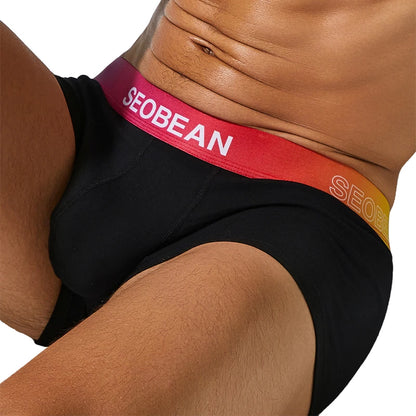Seobean Rainbow Waistband Boxer Briefs – 4 Colours | M–2XL | Cotton & Elastane