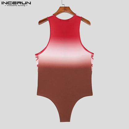 Open-Side Zip-Front Bodysuit – Red, Green & Blue | S–3XL | Polyester & Lycra