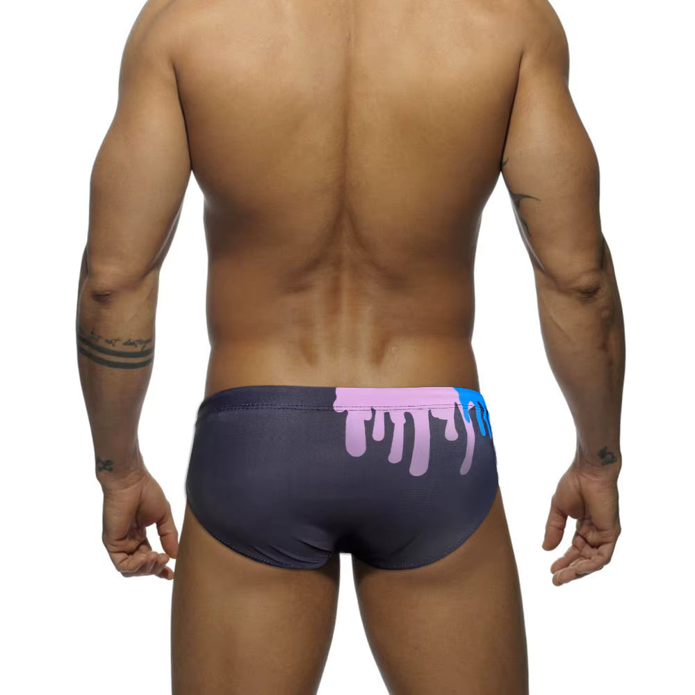 Splash Swimbrief – Black & Blue | M–2XL | Polyamide & Lycra