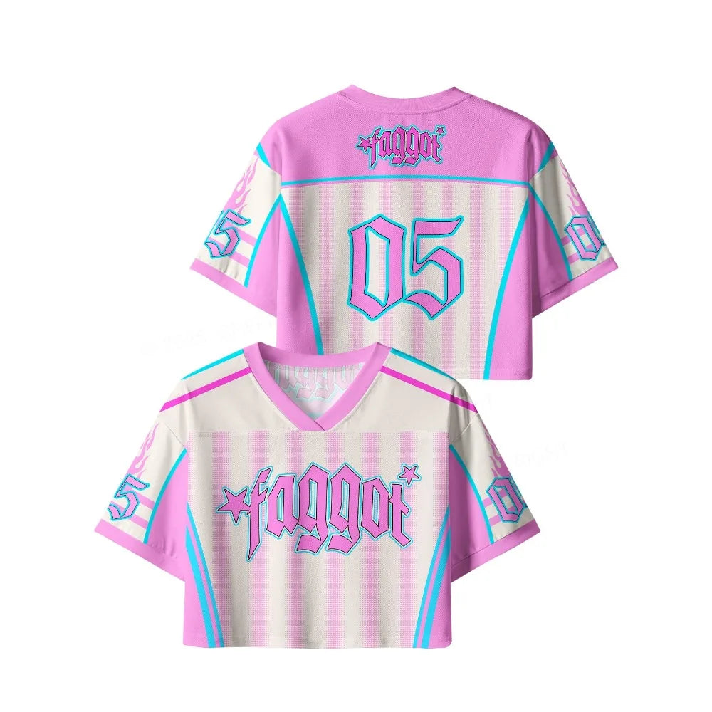 3D Print Mesh Crop Top – Faggot | S–4XL | 100% Polyester