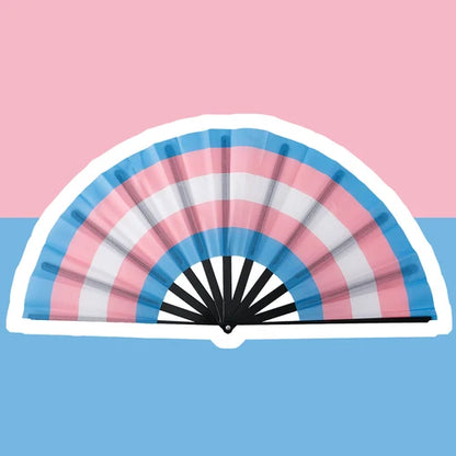 Pride Folding Fan – 7 Flag Designs | Rainbow, Lesbian, Bisexual & More