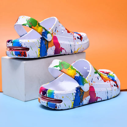 Graffiti Platform Clog Sandals – White | EU 36–45