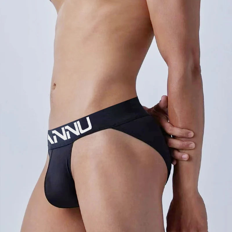 Men's Brief – Black & White | M–2XL | Cotton & Lycra