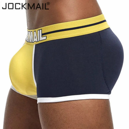 Push-Up Boxer Brief – Removable Sponge Cups | 5 Colours | M–2XL | Cotton