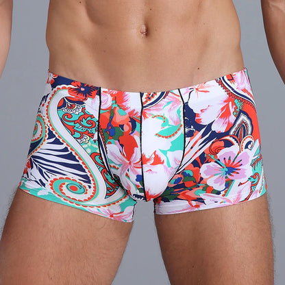 Colorful Ice Silk Boxer Shorts