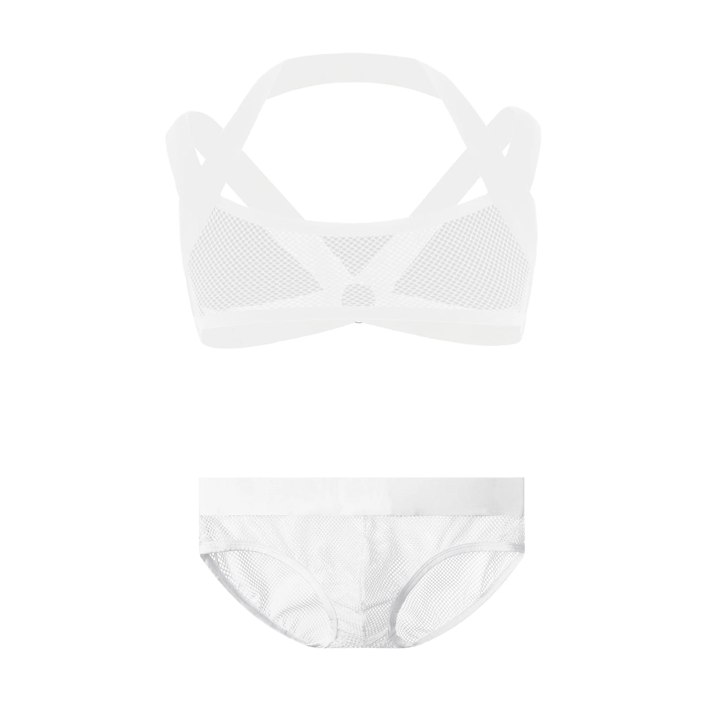 Clever-Men Harness & Fishnet Briefs Set | 4 Colours | M–4XL