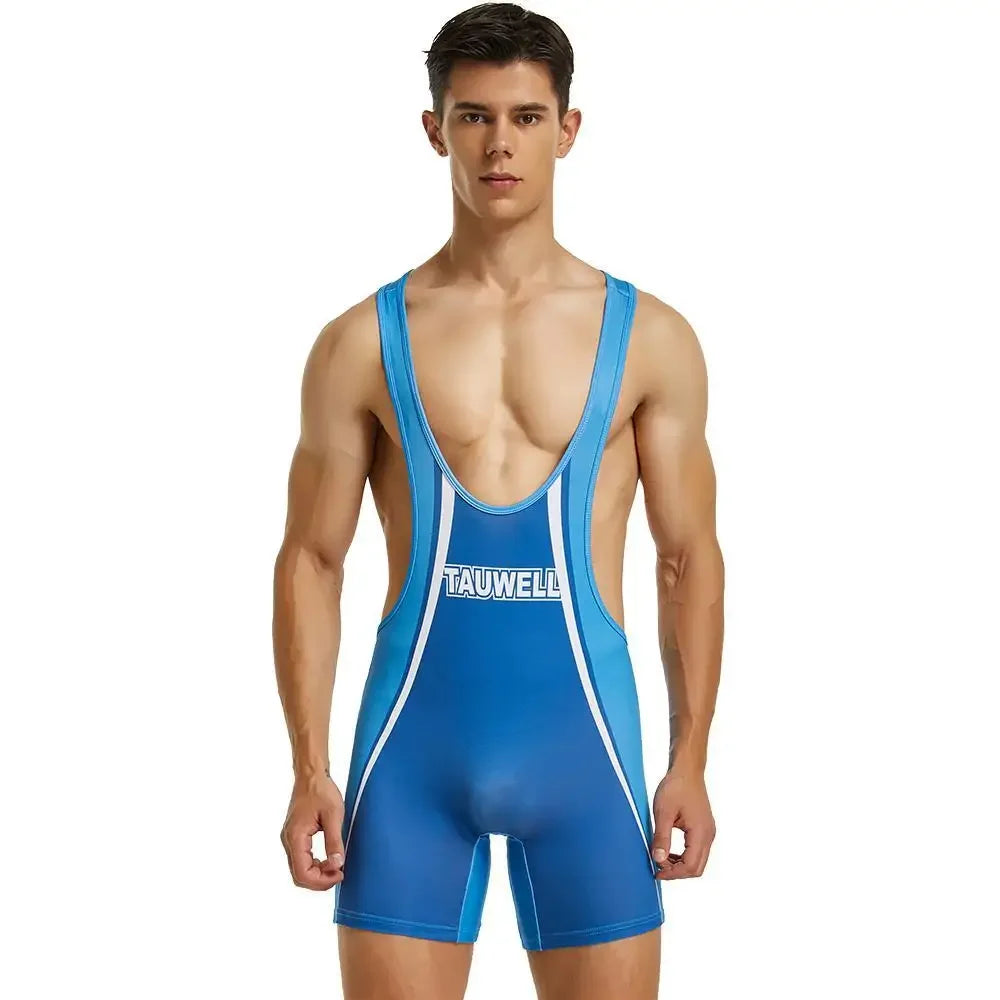 Multi-Colour Wrestling Suit – Blue/Sky Blue & Green/Light Green | M–2XL | Polyester & Lycra