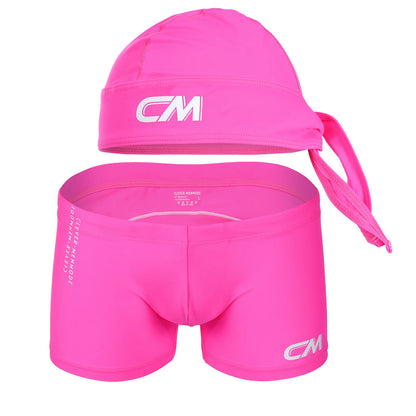 Swim Boxer & Pirate Cap Set – 5 Colours | M–3XL | Nylon & Spandex