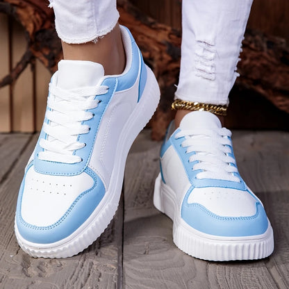 Vulcanised Sole Unisex Sneakers | White & Blue | EU 36–45