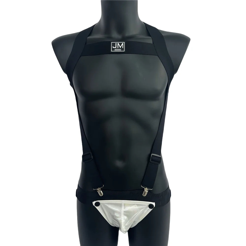 Harness & Jockstrap Set with Removable Pouch – 8 Colours | M–XL | Nylon & Elastane