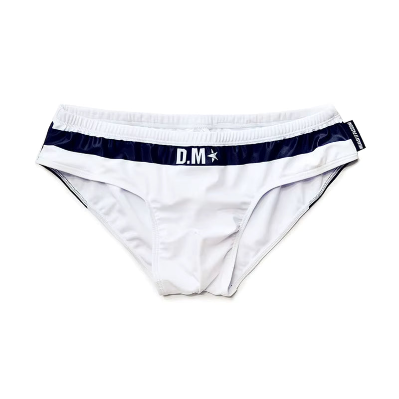 Letter Print Swimbrief – 3 Colours | M–2XL | Polyester & Elastane