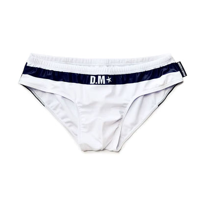 Letter Print Swimbrief – 3 Colours | M–2XL | Polyester & Elastane