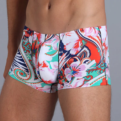 Colorful Ice Silk Boxer Shorts