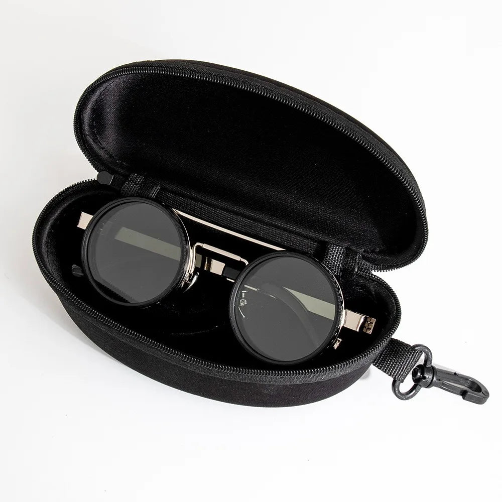 ND2-400 Adjustable Dimming Sunglasses – Black, Silver & Gold | One Size | Polarized & UV400