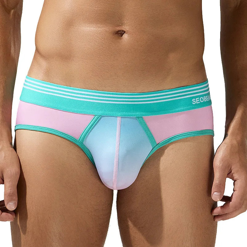 Gradient Low-Rise Briefs – 4 Colours | M–2XL | Polyester & Elastane