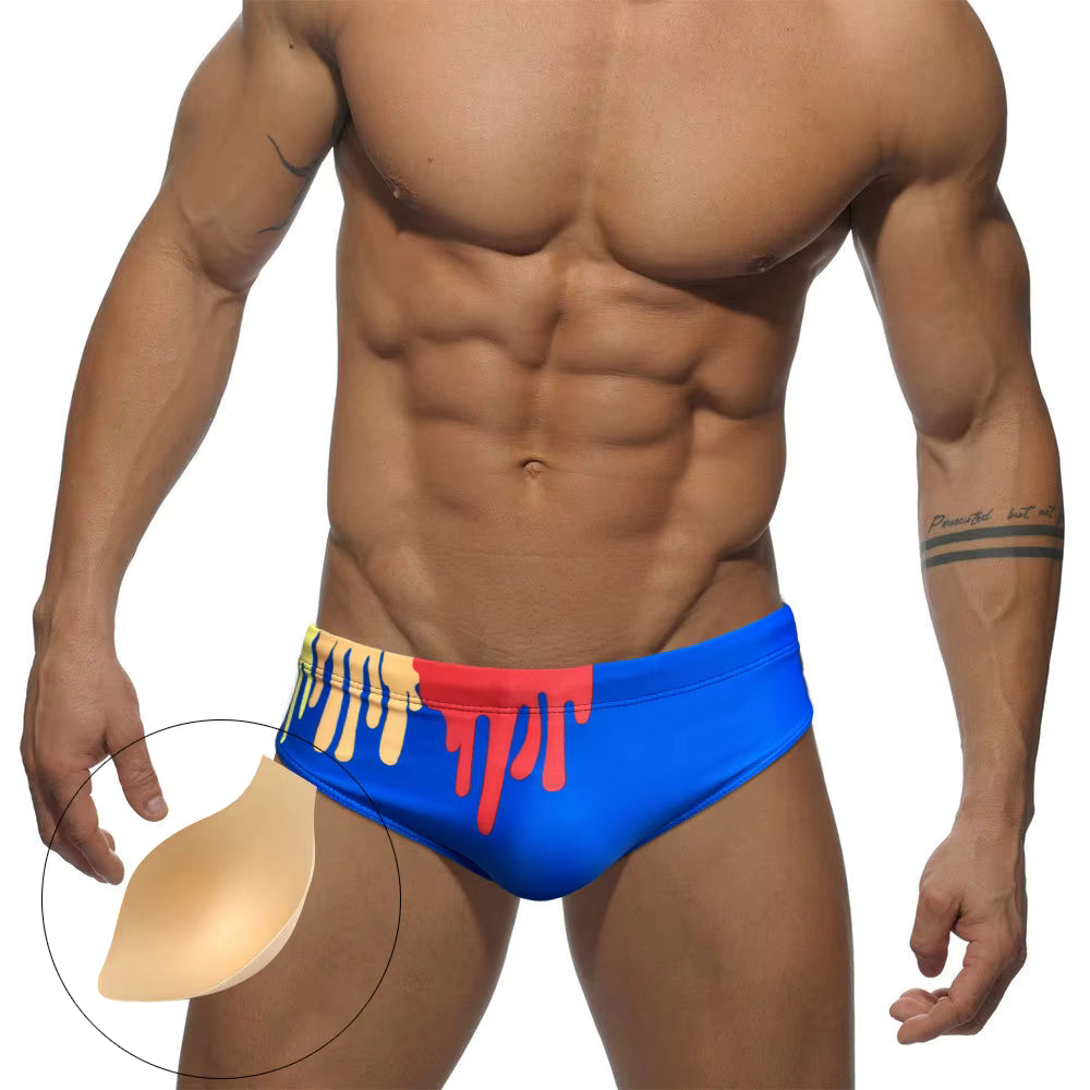 Splash Swimbrief – Black & Blue | M–2XL | Polyamide & Lycra