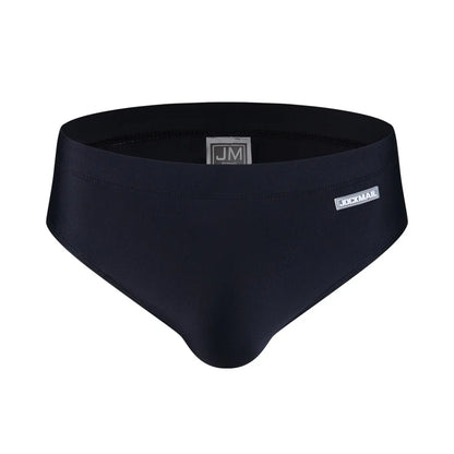 Low-Rise Swim Brief – Blue & Black | M–2XL | Nylon