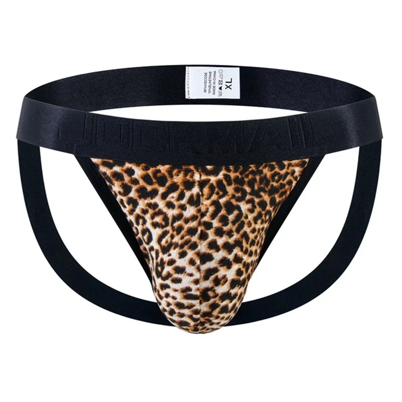 Snakeskin & Leopard Print Jockstrap – 4 Colours | M–2XL | Polyester & Mesh