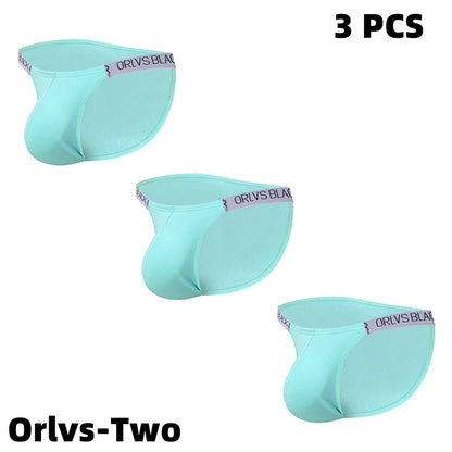 Men's Elastic Waistband Briefs 3-Pack | Turquoise, Orange, Green & Mix | M–2XL