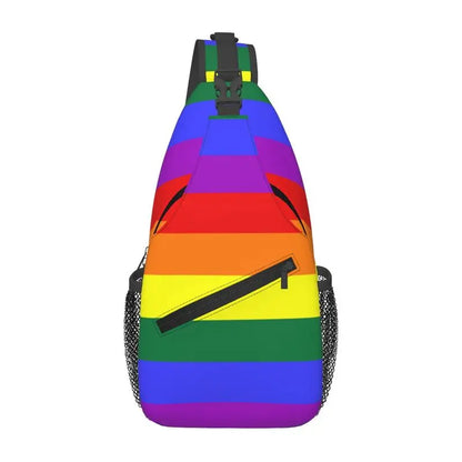 Pride Flag Stripe Sling Bag – Stripes | Crossbody | Polyester