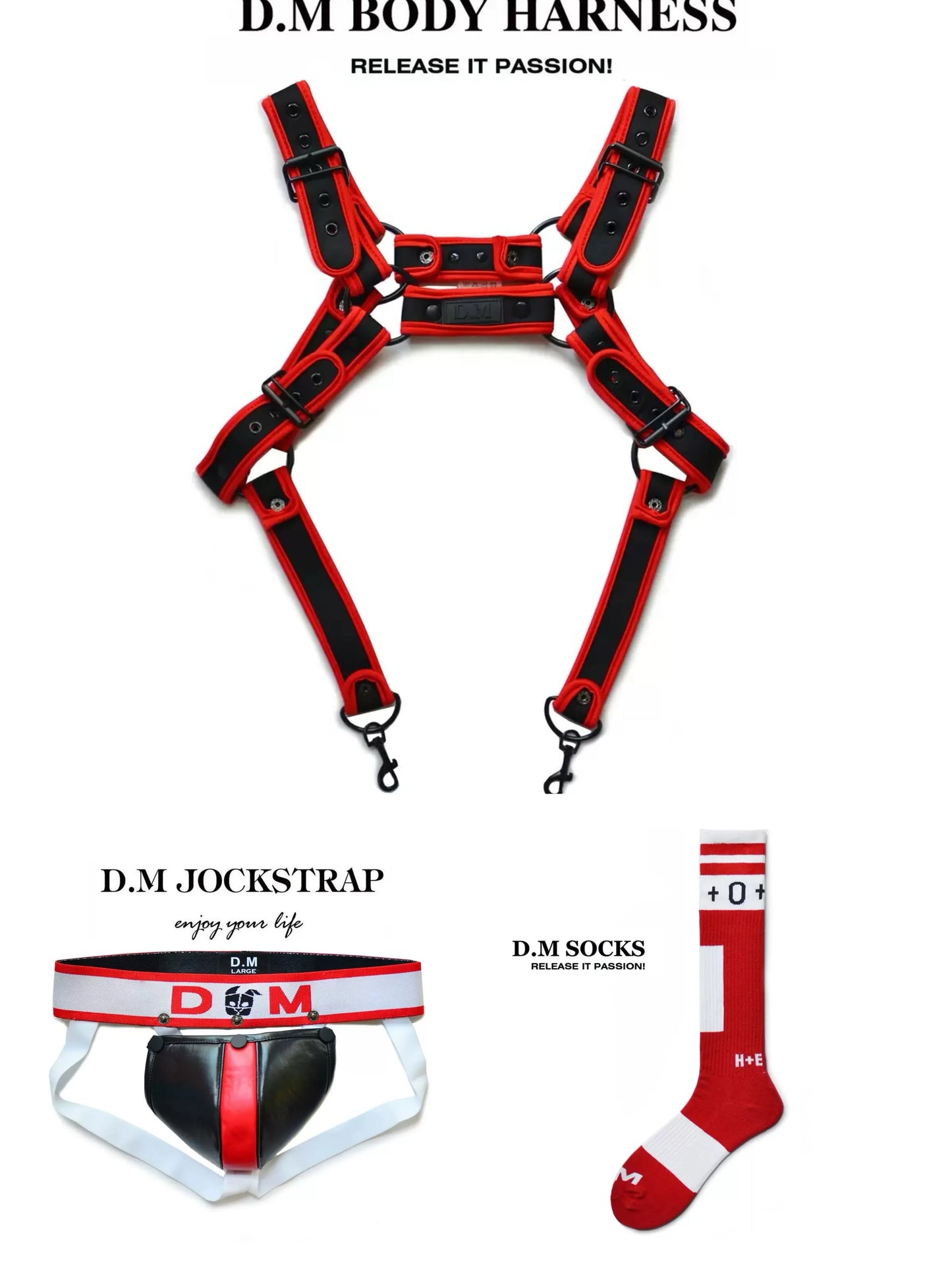 D.M. Harness, Jockstrap & Socks Set | 16 Styles | M–XXL