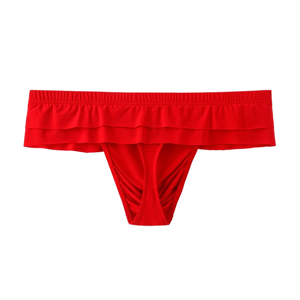 Ruffled Mini Skirt Thong – 5 Colours | M–XL | Nylon & Elastane