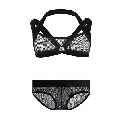 Clever-Men Harness & Fishnet Briefs Set | 4 Colours | M–4XL