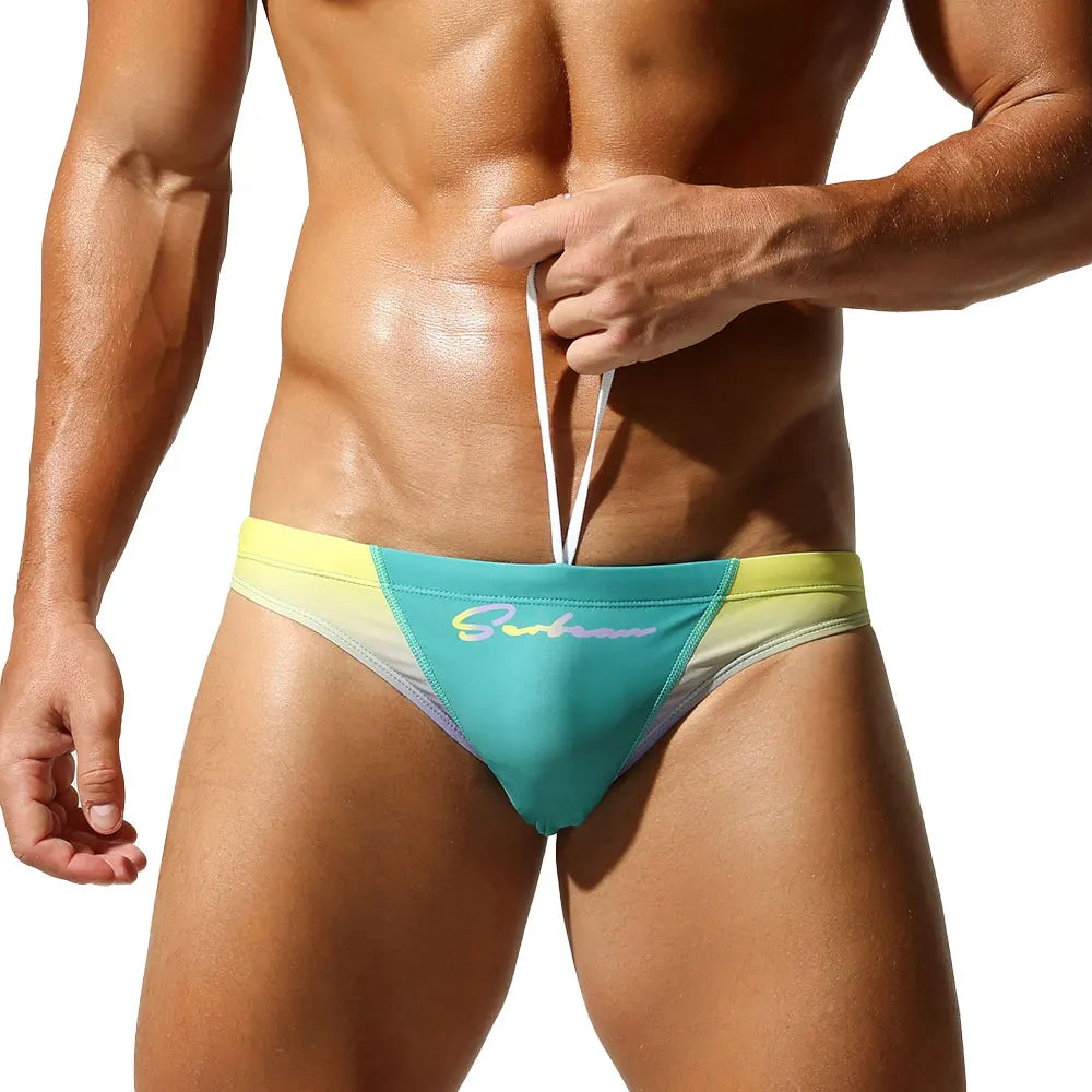 Gradient Swim Brief – 4 Colours | M–2XL | Polyester & Spandex