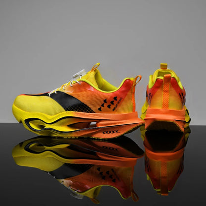 Air Cushion Running Sneaker | Breathable Mesh | Yellow | EU 35–44
