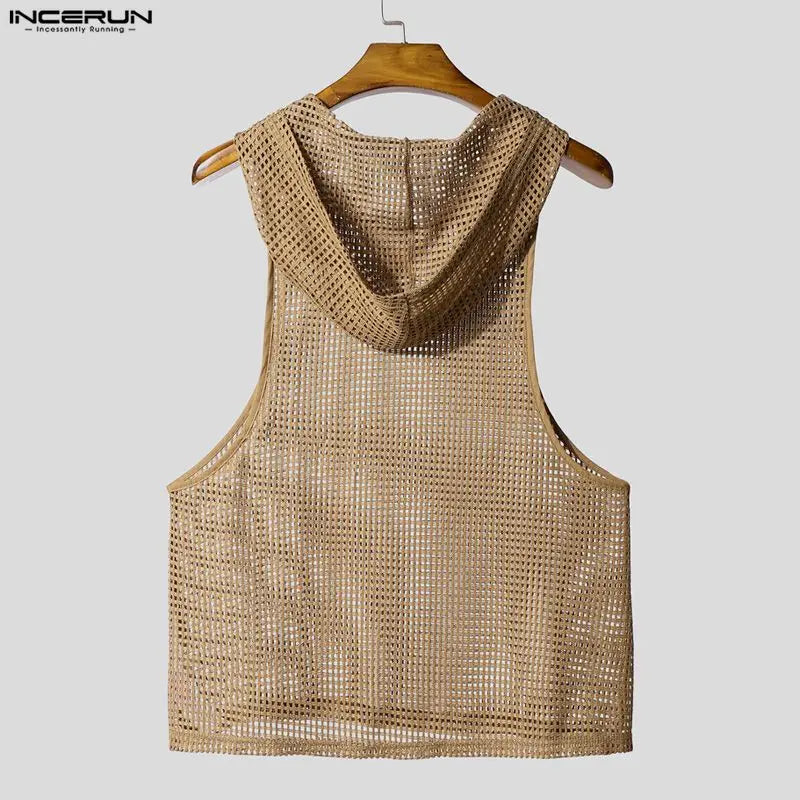 Incerun Hooded Tanktop Gaasstof