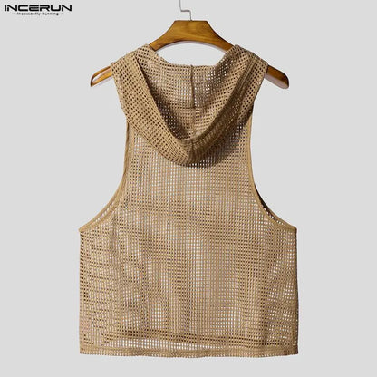 Incerun Hooded Tanktop Gaasstof