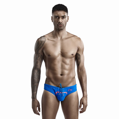 Low-Rise Swim Brief – White, Blue & Black | M–XXL | 82% Nylon & Spandex