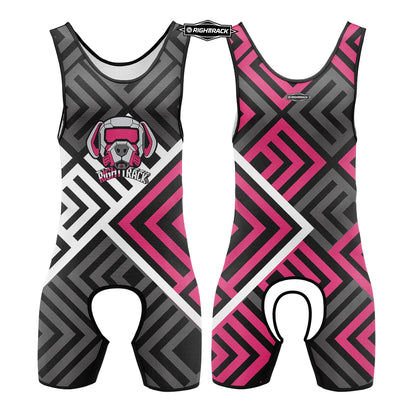 Dogs Play Open-Front Singlet Bodysuit – 10 Colours | XS–5XL | Polyester