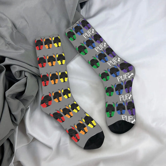 Pride Graphic Crew Socks – Black | One Size | Polyester