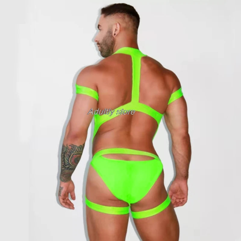 Body Harness – Black & Green | M–XXL | Nylon