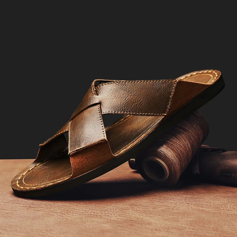 Slip-On Sandal – Brown & Black | EU 38–48