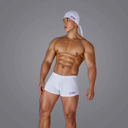 Swim Boxer & Pirate Cap Set – 5 Colours | M–3XL | Nylon & Spandex
