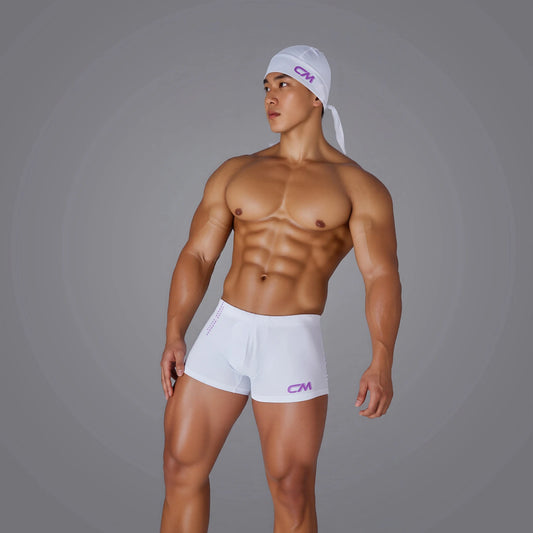 Swim Boxer & Pirate Cap Set – 5 Colours | M–3XL | Nylon & Spandex