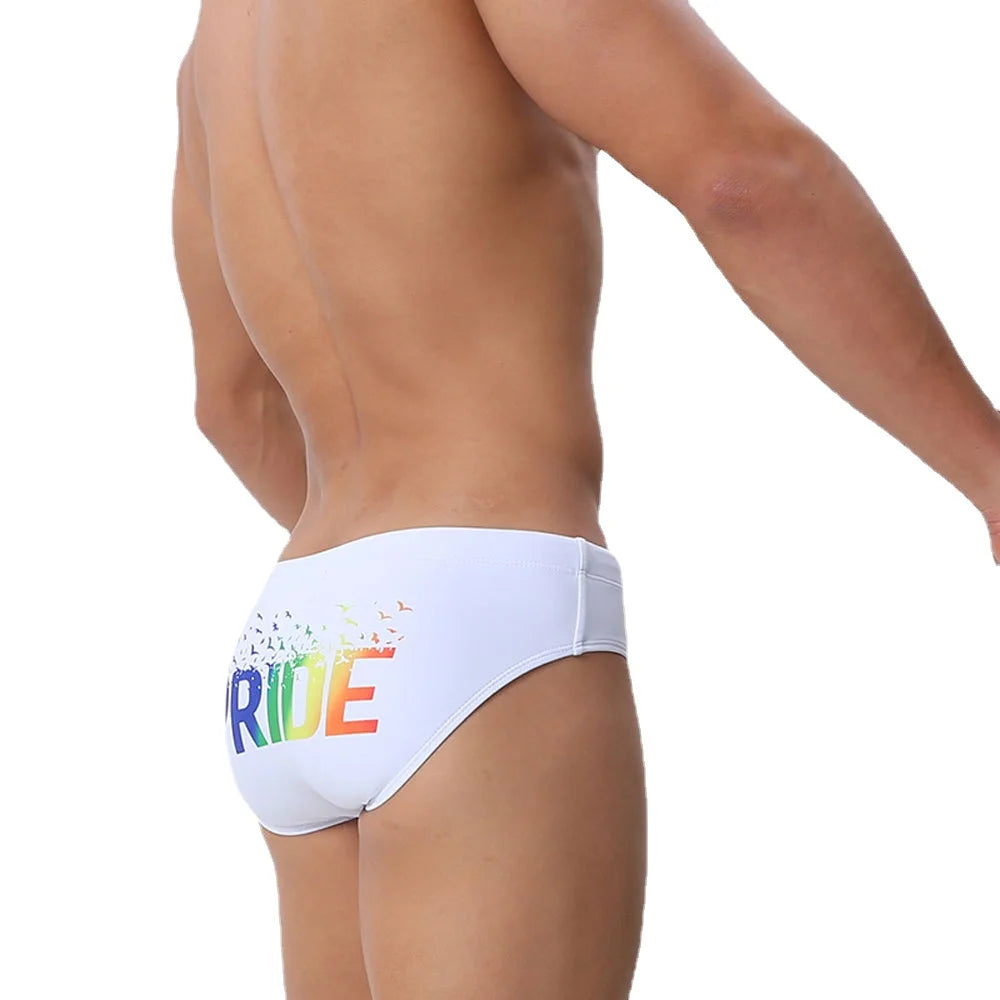 Pride Swimbrief – Black & White | With or Without Pad | M–XXL