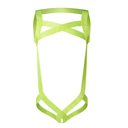 JOCKMAIL Hollow-Out Ring Strap Harness Bodysuit
