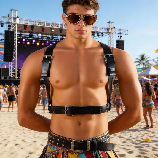 Faux Leather Shoulder Harness – Bold Statement Accessory | One Size