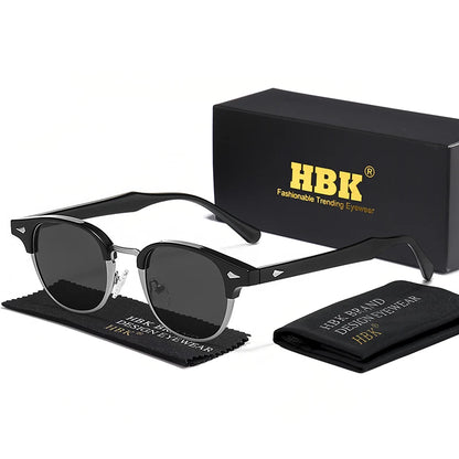 Semi-Frameless Round Sunglasses – 5 Colours | One Size | Metal & Plastic