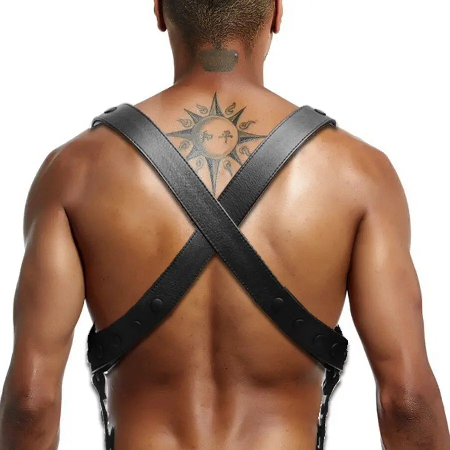Leather Chest Harness – 4 Colours | S–2XL | Genuine Leather & Metal