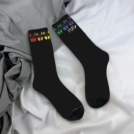 Pride Graphic Crew Socks – Black | One Size | Polyester