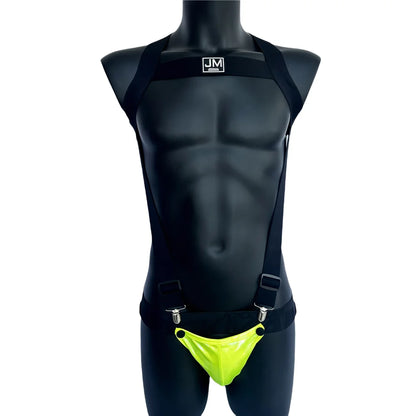 Harness & Jockstrap Set with Removable Pouch – 8 Colours | M–XL | Nylon & Elastane